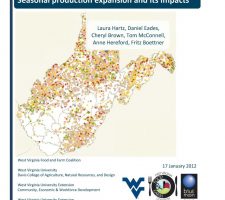 West Virginia Food System: Seasonal Production Expansion and its Impacts (2012)