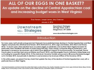 All of Our Eggs in One Basket? An Update on the Decline of Central Appalachian Coal and Increasing Budget Woes in West Virginia (2016)